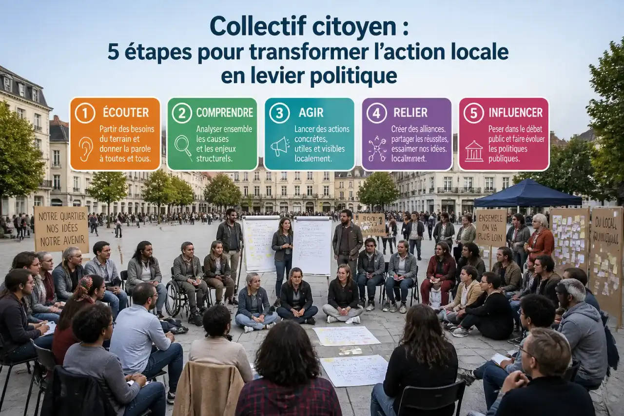 Collectif citoyen : 5 étapes pour transformer l'action locale en levier politique