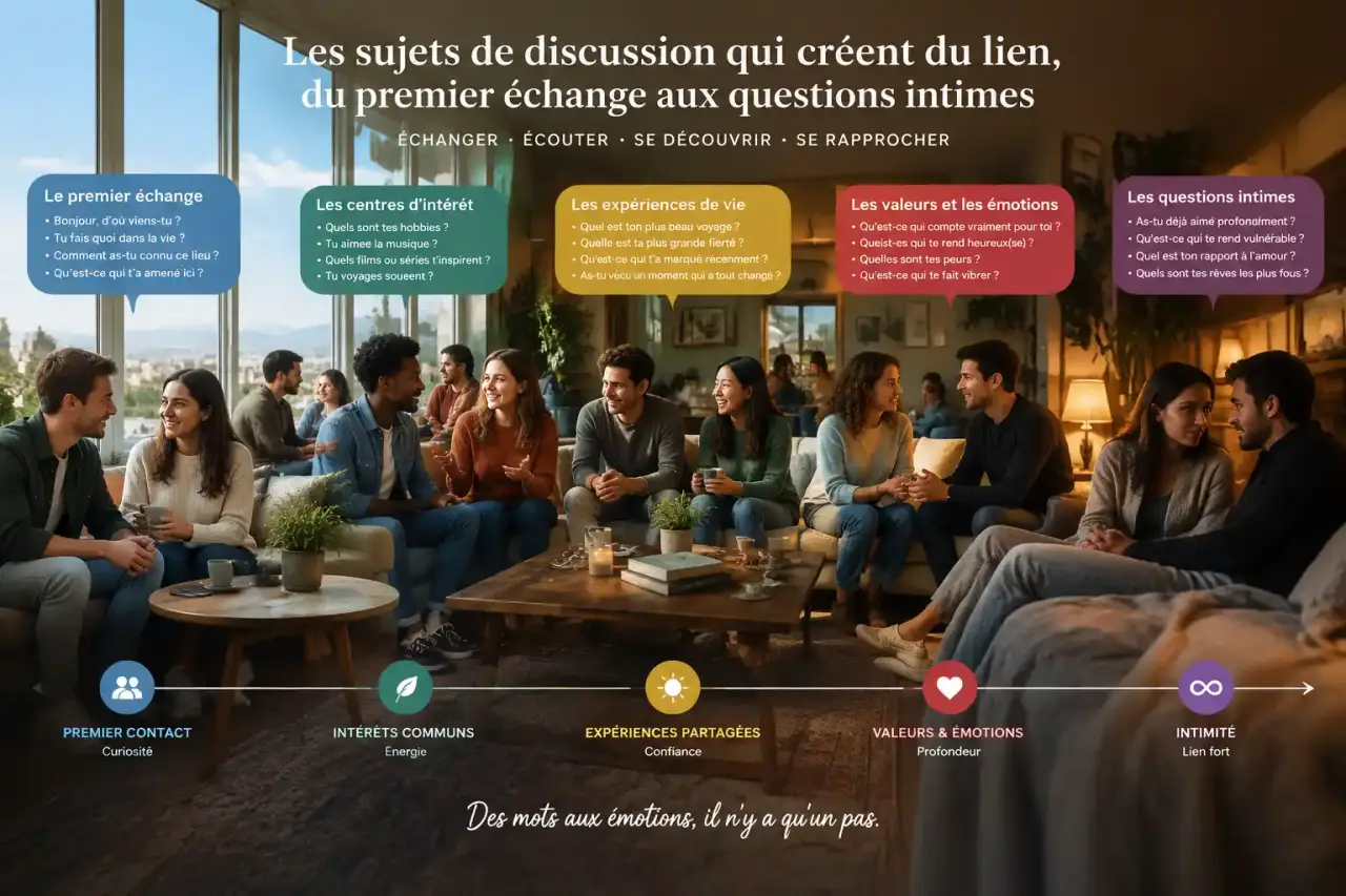 Les sujets de discussion qui créent du lien, du premier échange aux questions intimes