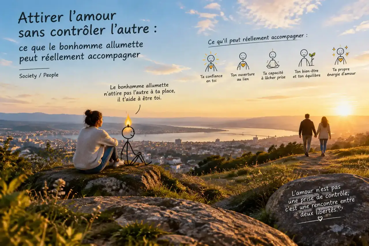 Attirer l’amour sans contrôler l’autre : ce que le bonhomme allumette peut réellement accompagner