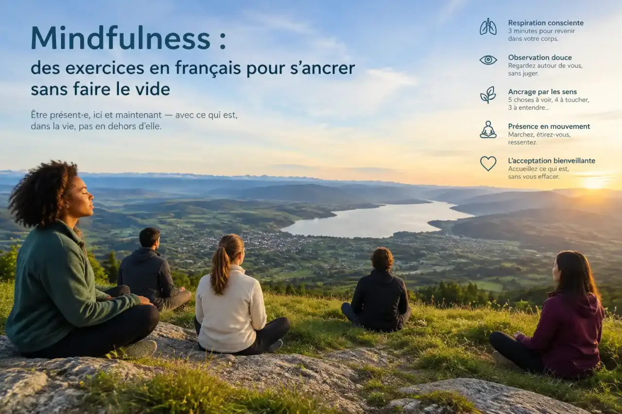 Mindfulness : des exercices en français pour s’ancrer sans faire le vide