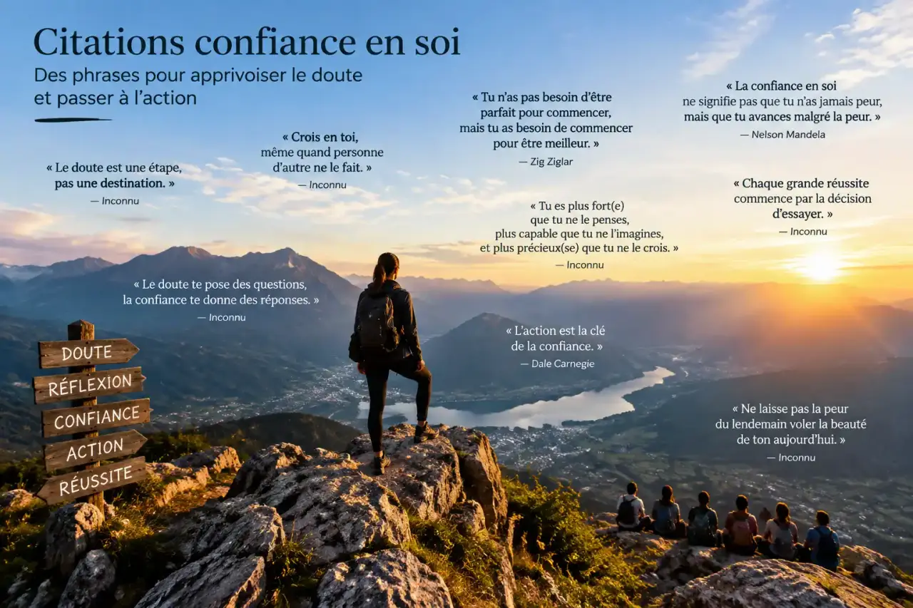 Citations confiance en soi : des phrases pour apprivoiser le doute et passer à l’action